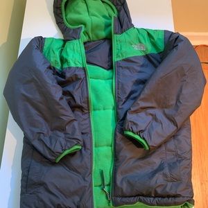 North Face boys size 10 reversible winter coat
